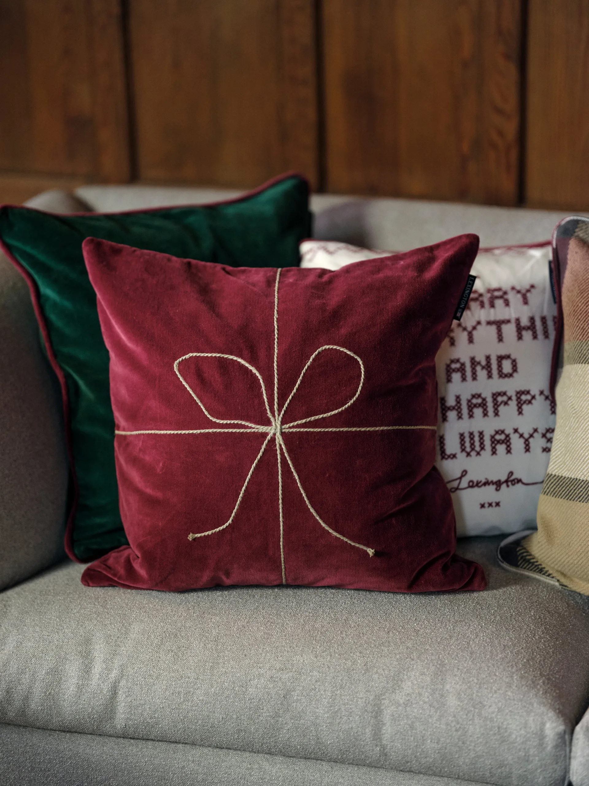 더 메리어 벨벳 쿠션 커버 50x50 cm, Green Lexington | 렉싱턴