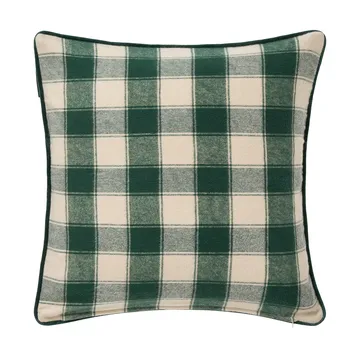 래핑 체크드 에코 플란넬 쿠션 커버 50x50 cm - Light beige-green - Lexington | 렉싱턴