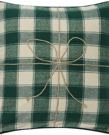 래핑 체크드 에코 플란넬 쿠션 커버 50x50 cm - Light beige-green - Lexington | 렉싱턴