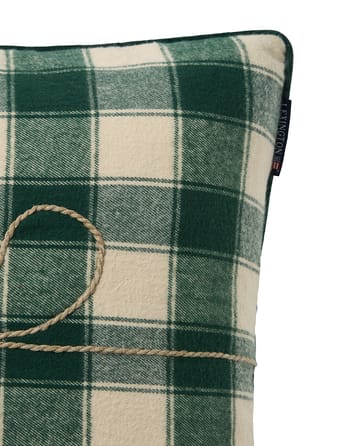 래핑 체크드 에코 플란넬 쿠션 커버 50x50 cm - Light beige-green - Lexington | 렉싱턴