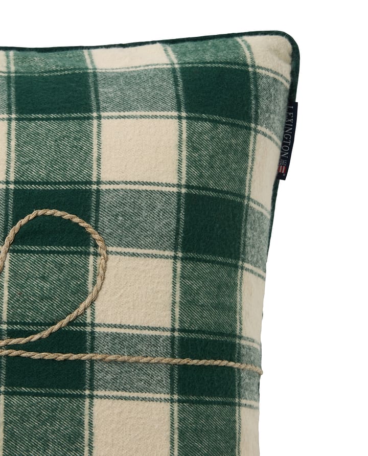 래핑 체크드 에코 플란넬 쿠션 커버 50x50 cm, Light beige-green Lexington | 렉싱턴