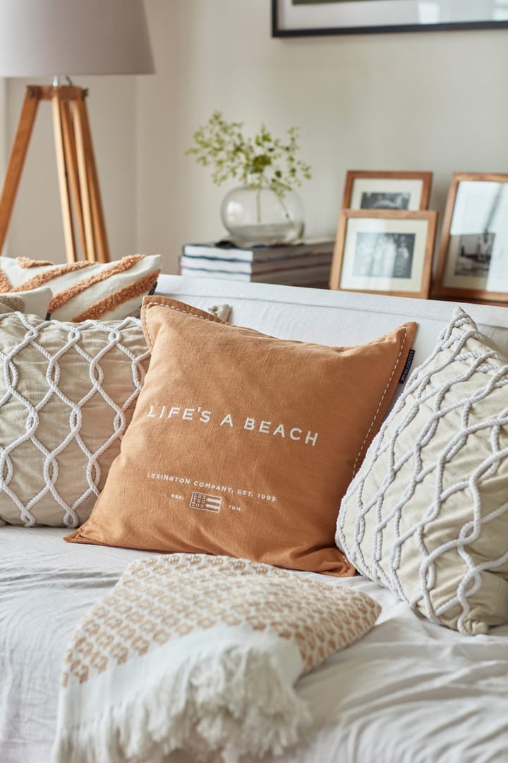 로프 데코 캔버스 베개커버 50x50 cm, Light beige-white Lexington | 렉싱턴
