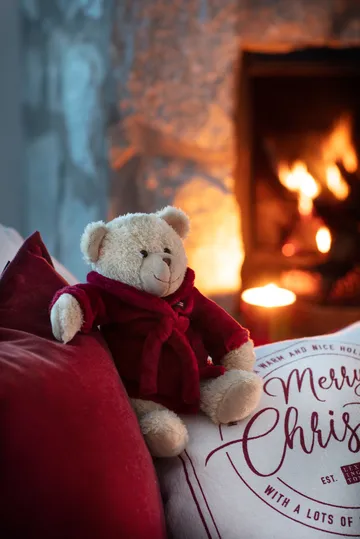 메리 크리스마스 코튼 캔버스 베개커버 50x50 cm - Off white-red - Lexington | 렉싱턴