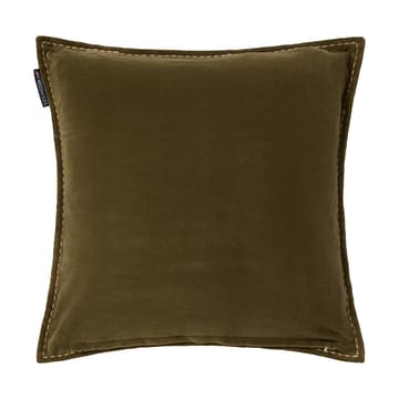 리스 오가닉 코튼 벨벳 쿠션 커버 50x50 cm - Olive-brown-white - Lexington | 렉싱턴