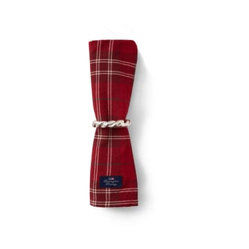 체크 오가닉 코튼 옥스포드 패브릭 냅킨 50x50 cm - Red-beige-green - Lexington | 렉싱턴