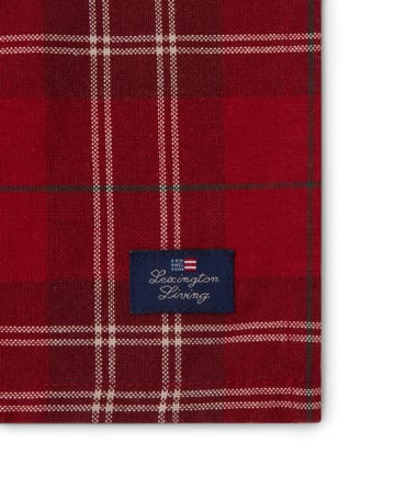 체크 오가닉 코튼 옥스포드 패브릭 냅킨 50x50 cm - Red-beige-green - Lexington | 렉싱턴