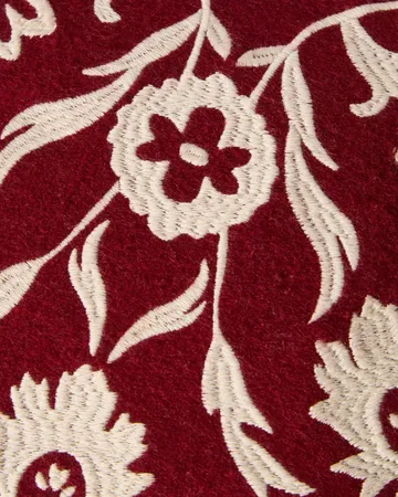 플라워 수놓은 울 믹스 베개커버 50x50 cm - Red-Light beige - Lexington | 렉싱턴