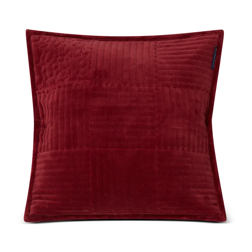 퀼티드 벨벳 스타 쿠션커버 50x50 cm, Red Lexington | 렉싱턴