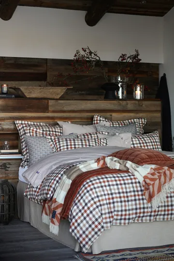 코튼 벨벳 퀼티드 베개커버 50x50 cm - Rustic brown - Lexington | 렉싱턴