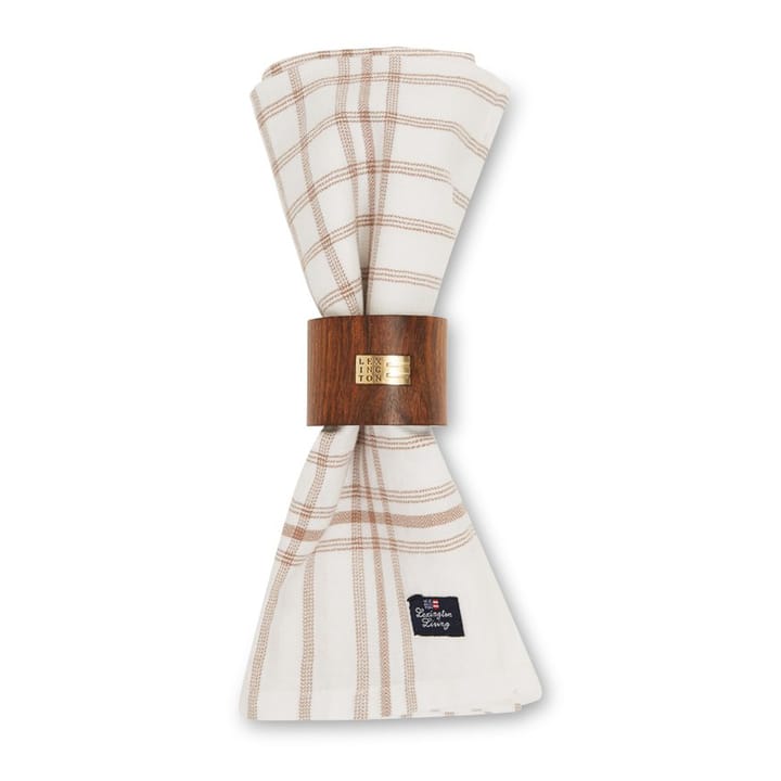 체크드 패브릭 냅킨 50x50 cm - white-beige - Lexington | 렉싱턴