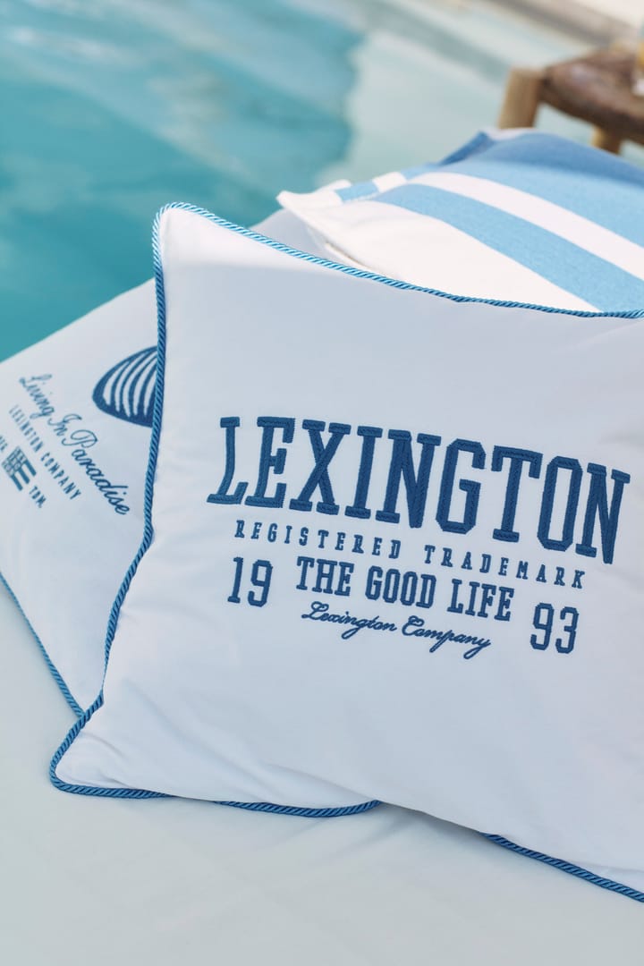 씨셸 코튼 캔버스 베개커버 50x50 cm - White-blue - Lexington | 렉싱턴
