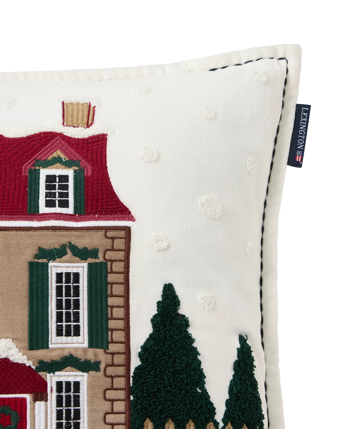 하우스 오가닉 벨벳 코튼 쿠션 커버 50x50 cm, White-multi Lexington | 렉싱턴