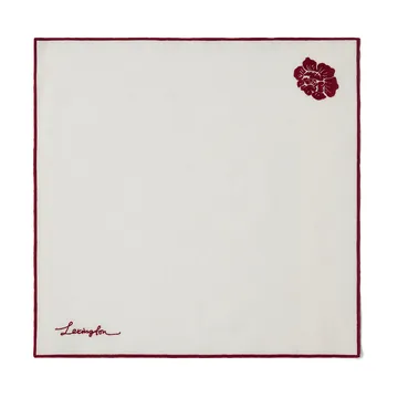 플라워 리넨 코튼 냅킨 50x50 cm - White-Red - Lexington | 렉싱턴