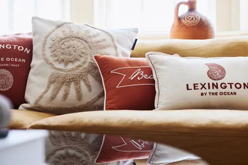 러그 셸 코튼 캔버스 쿠션 커버 50x50 cm - White - Lexington | 렉싱턴