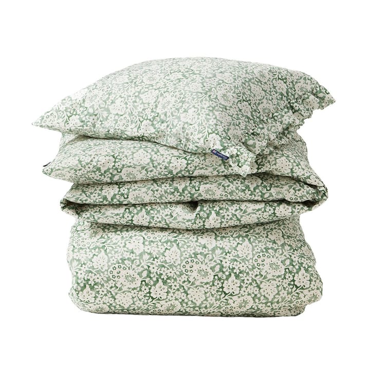 녹색 꽃무늬 프린트 면 새틴 침대 세트 - 50x60 cm, 150x210 cm - Lexington | 렉싱턴