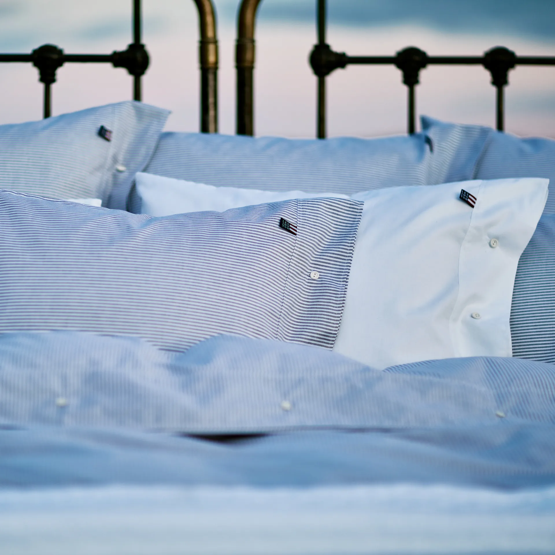 아이콘스 핀포인트 베개커버 50x60 cm, blue-white Lexington | 렉싱턴