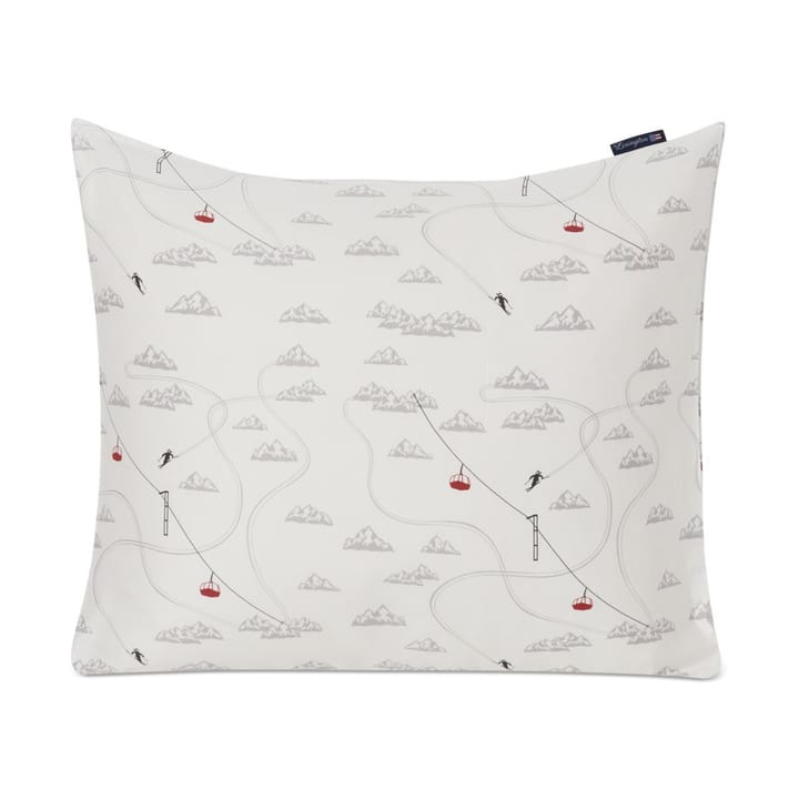 윈터 프린팅 코튼 사틴 쿠션 커버 50x60 cm, White-grey-red Lexington | 렉싱턴