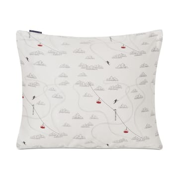 윈터 프린팅 코튼 사틴 쿠션 커버 50x60 cm - White-grey-red - Lexington | 렉싱턴