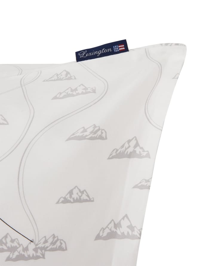 윈터 프린팅 코튼 사틴 쿠션 커버 50x60 cm, White-grey-red Lexington | 렉싱턴