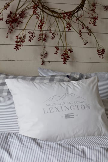렉싱턴 프린팅 코튼 포플린 쿠션 커버 50x60 cm - White-light grey - Lexington | 렉싱턴
