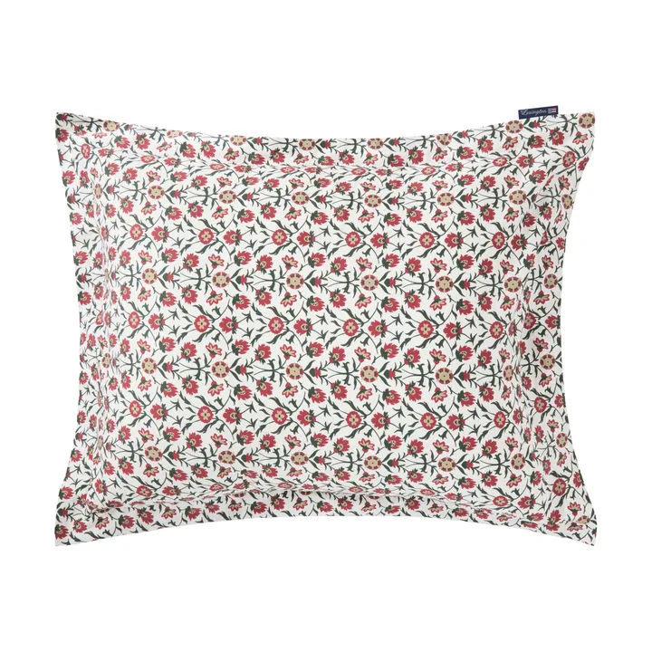 플라워 프린트 코튼 사틴 베개 커버 50x60 cm - White-red-green-beige - Lexington | 렉싱턴