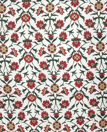 플라워 프린트 코튼 사틴 베개 커버 50x60 cm - White-red-green-beige - Lexington | 렉싱턴