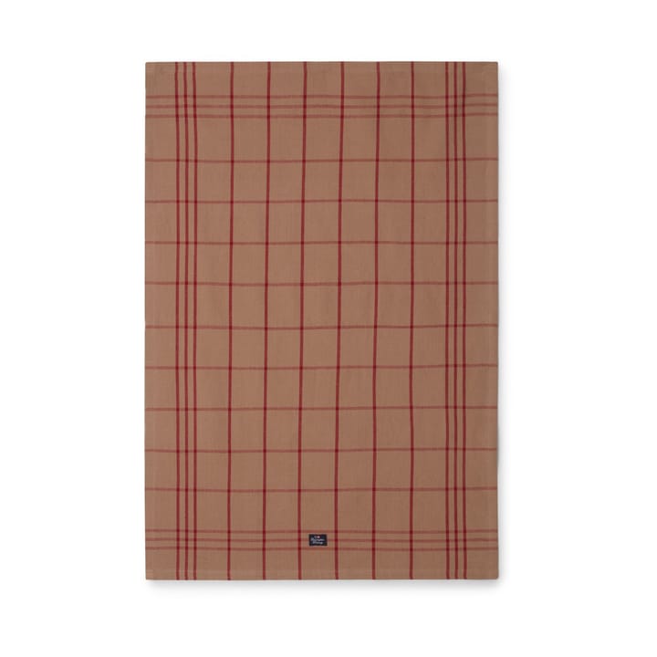 체크 오가닉 코튼 옥스포드 주방 타월 50x70 cm - Beige-red - Lexington | 렉싱턴
