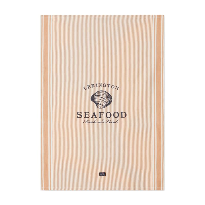 씨푸드 스트라이프 & 프린티드 주방 타월 50x70 cm - Beige-white - Lexington | 렉싱턴