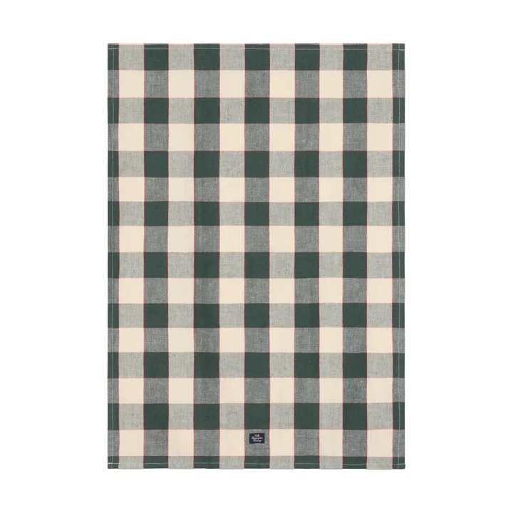 체크 린넨/코튼 키친 타월 50x70 cm - Green-light beige-red - Lexington | 렉싱턴