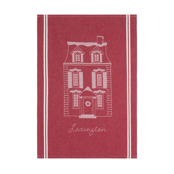 하우스 오가닉 코튼 키친 타월 50x70 cm - Red-white - Lexington | 렉싱턴