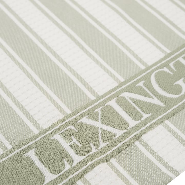 아이콘스 와플 스트라이프 키친 타올 50x70 cm - sage green-white - Lexington | 렉싱턴