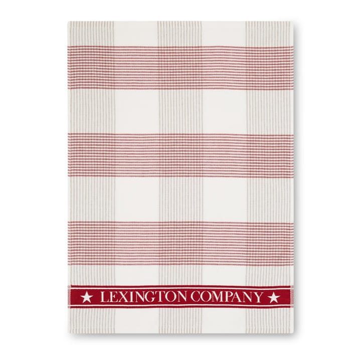 체크드 주방 타월 50x70 cm - white-red - Lexington | 렉싱턴