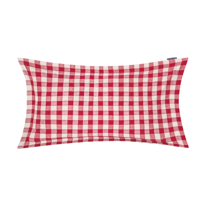 체크 코튼 플란넬 베개커버 50x90 cm - Red-light beige - Lexington | 렉싱턴