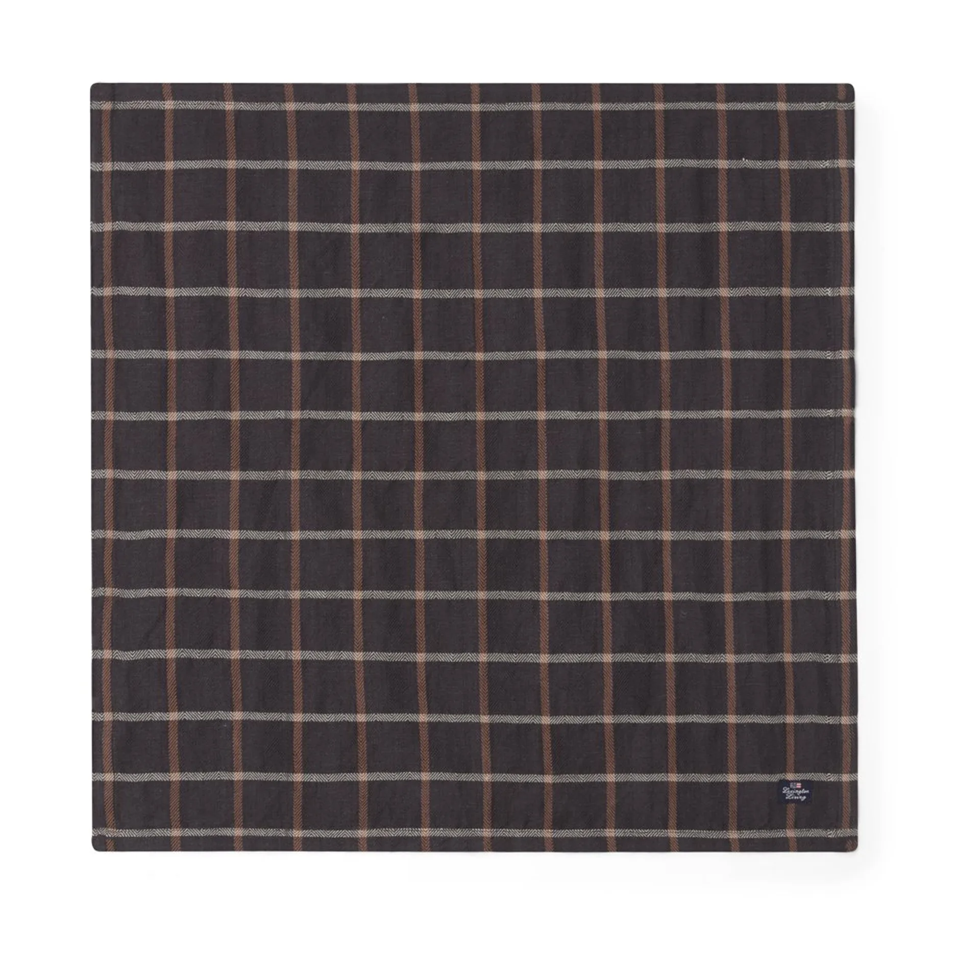 Checked 코튼 리넨 냅킨 50x50 cm, Dark grey-beige Lexington | 렉싱턴