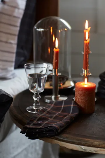 Checked 코튼 리넨 냅킨 50x50 cm - Dark grey-beige - Lexington | 렉싱턴