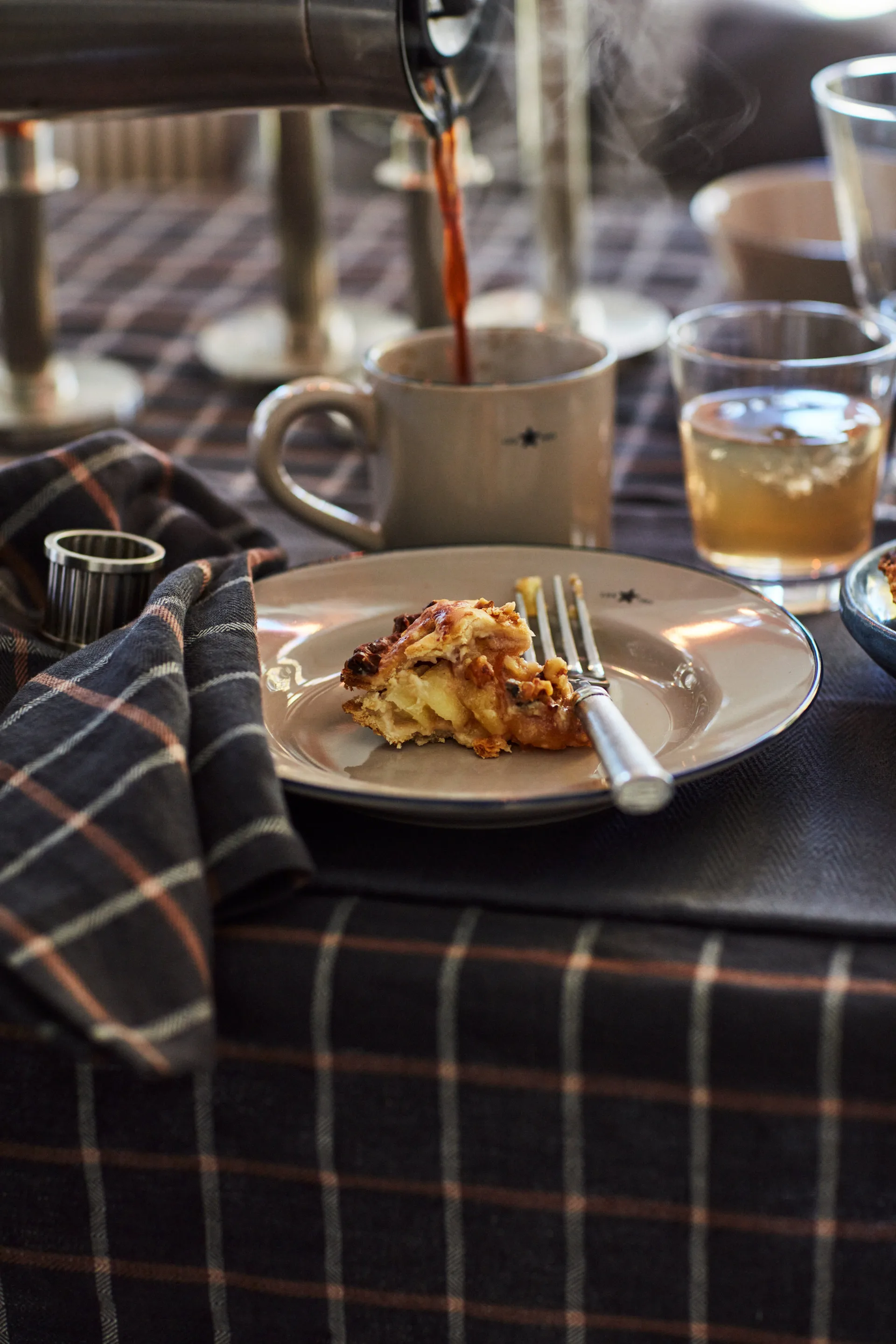 Checked 코튼 리넨 냅킨 50x50 cm, Dark grey-beige Lexington | 렉싱턴