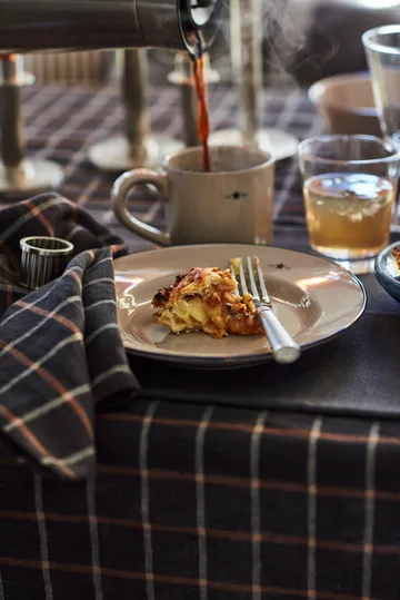 Checked 코튼 리넨 냅킨 50x50 cm - Dark grey-beige - Lexington | 렉싱턴