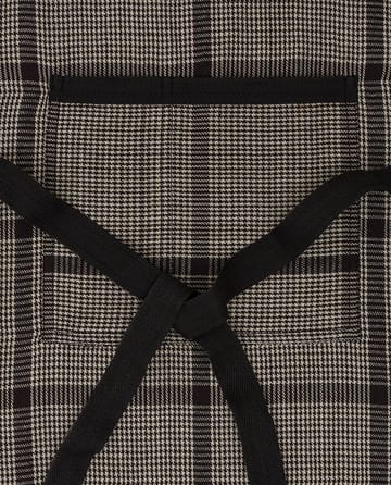 페피타 체크 코튼 리넨 앞치마 - Dark Grey-beige - Lexington | 렉싱턴