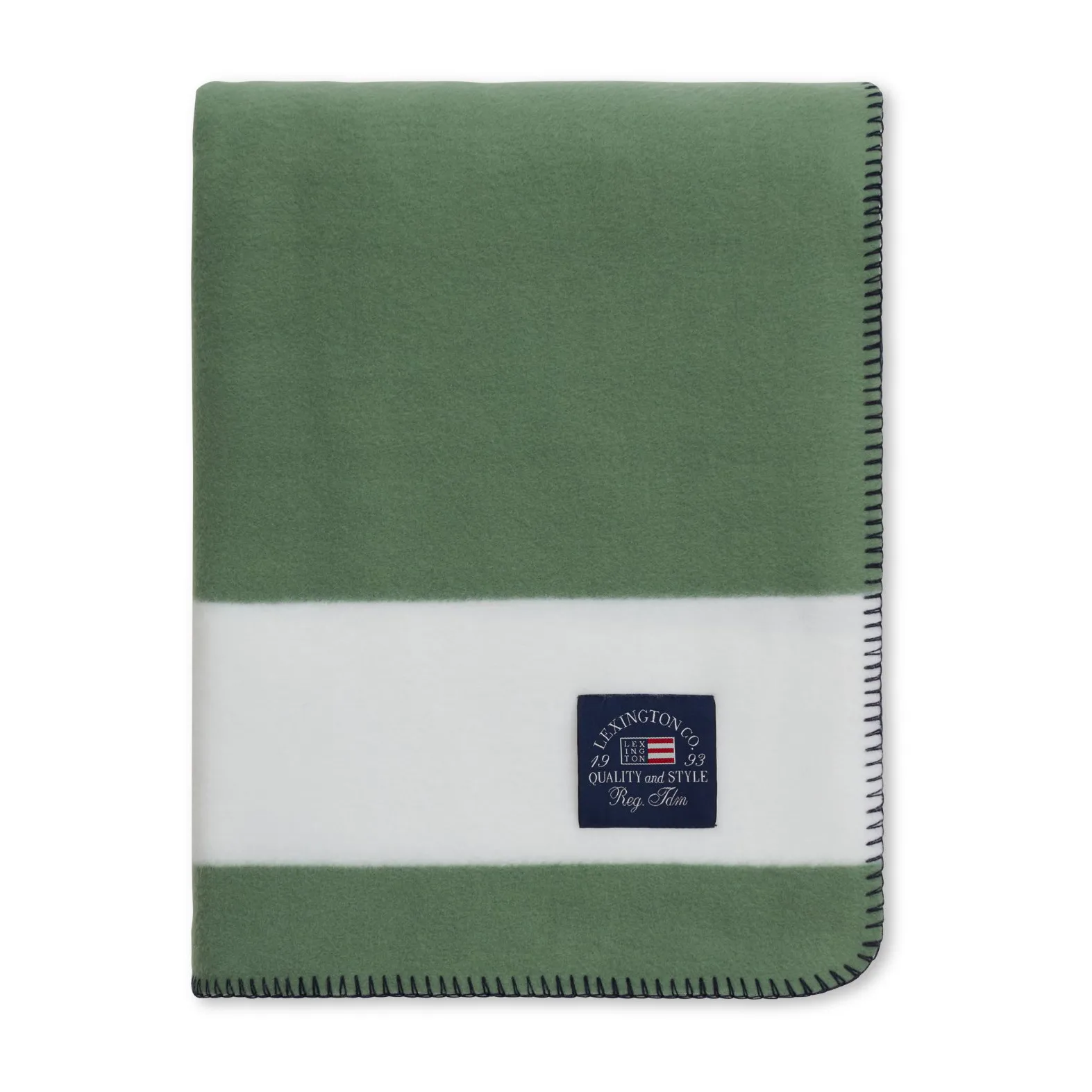 불규칙 스트라이프 Fleecefilt 130x170 cm, Green-White Lexington | 렉싱턴