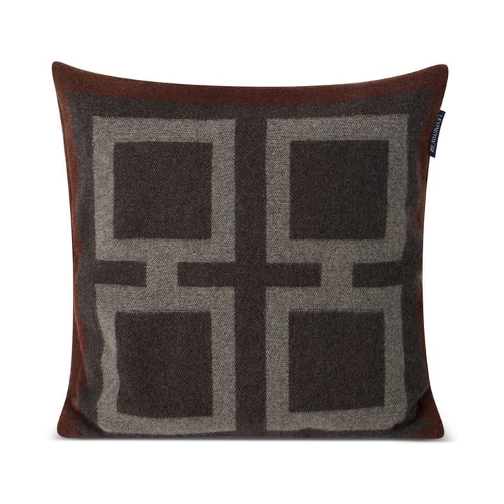 Graphic Recycled 울 쿠션 커버 50x50 cm, Dark grey-white-brown Lexington | 렉싱턴