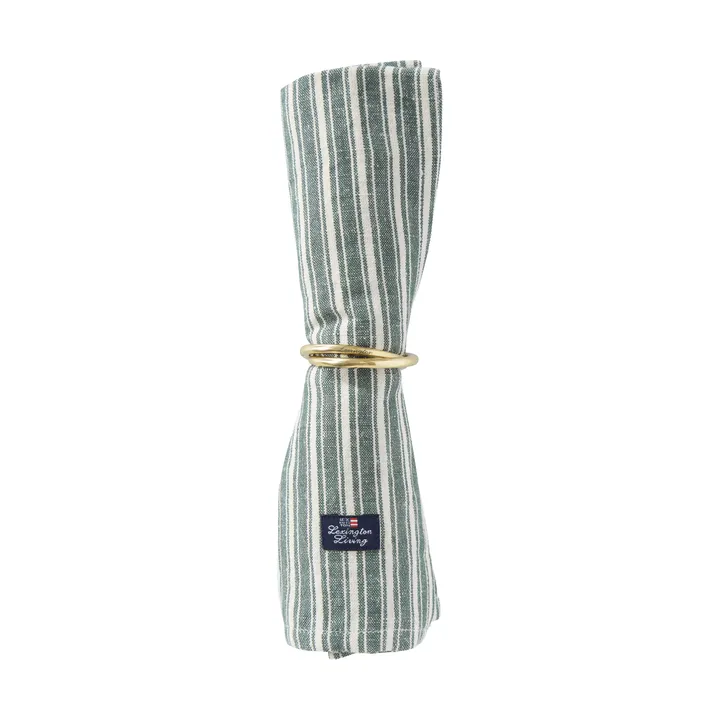 스트라입드 린넨 냅킨 - Green-light beige, 50x50 cm - Lexington | 렉싱턴