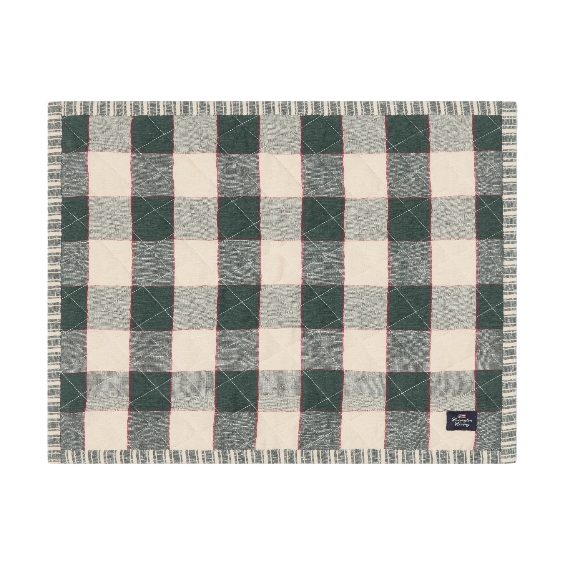 퀼팅 양면 테이블매트, Green-Light beige-red, 35x45 cm Lexington | 렉싱턴