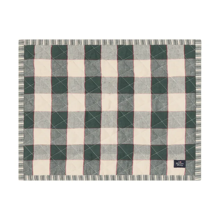퀼팅 양면 테이블매트 - Green-Light beige-red, 35x45 cm - Lexington | 렉싱턴