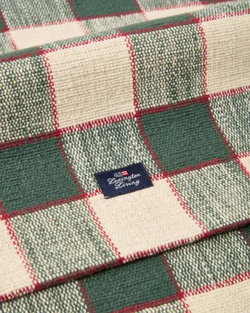 체크 오가닉 코튼 러너 - Green-Light beige-red, 50x150 cm - Lexington | 렉싱턴