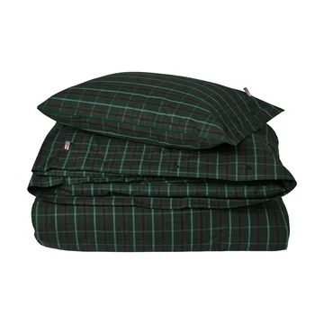 체크 코튼 퍼케일 침구 세트 - Green-navy, 2 pcs 50x60 cm/1 pc 220x220 cm - Lexington | 렉싱턴
