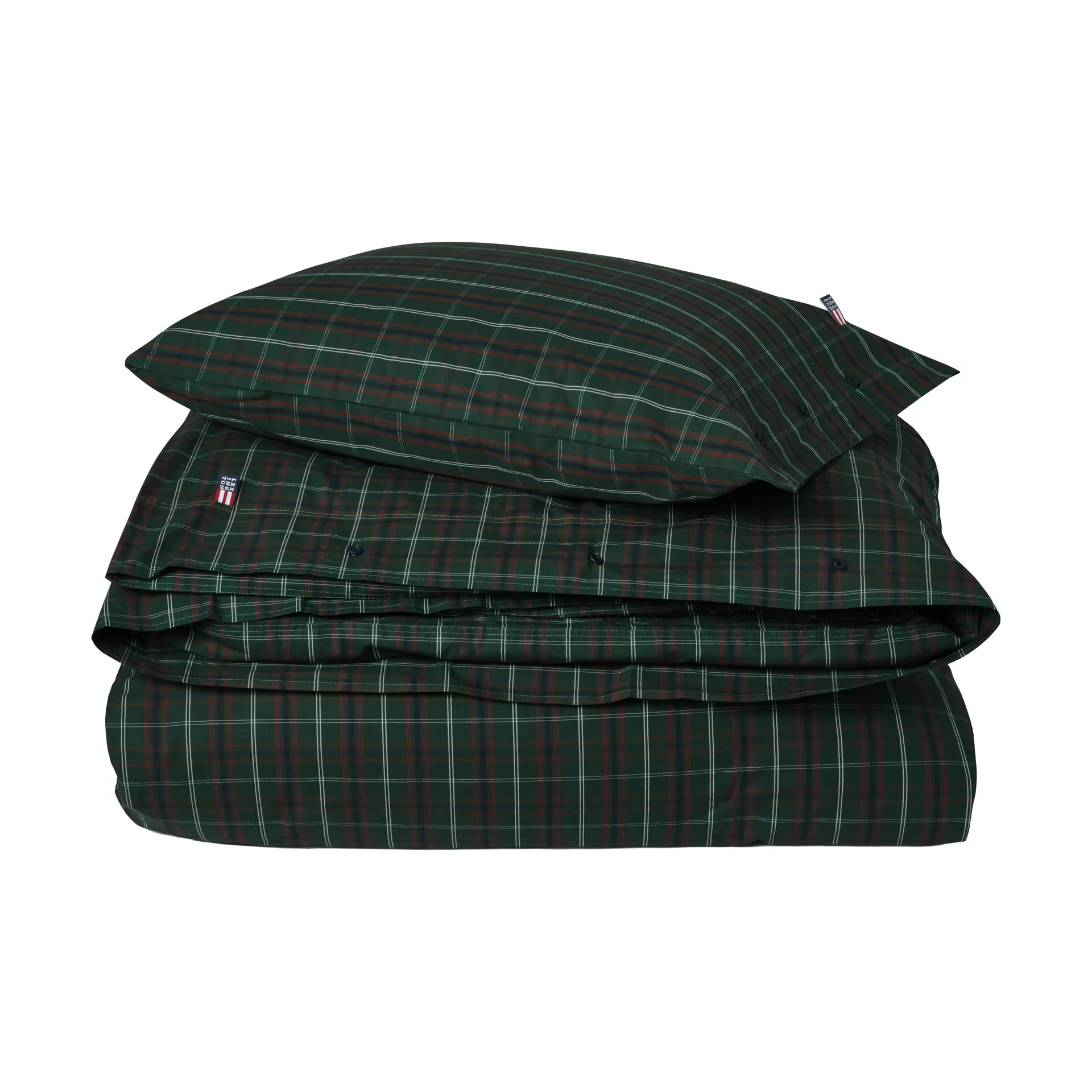 체크 코튼 퍼케일 침구 세트, Green-navy, 50x60 cm/150x210 cm Lexington | 렉싱턴