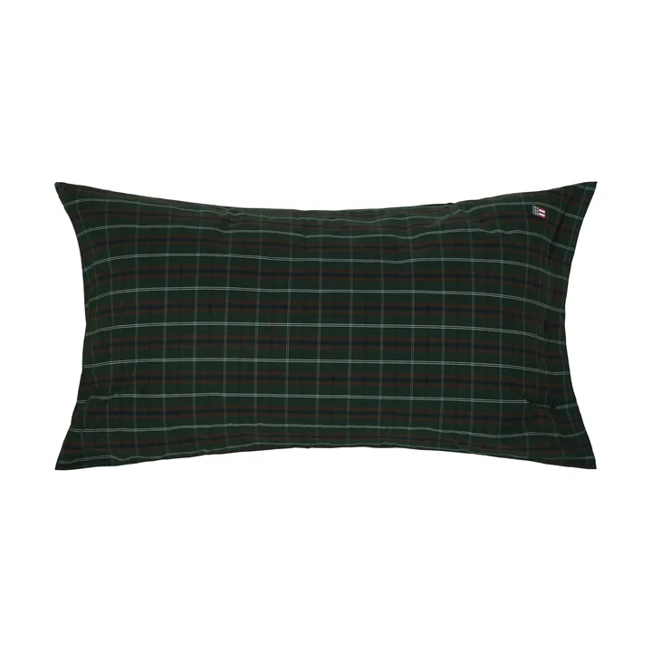 체크 코튼 퍼케일 베개커버 - Green-navy, 50x90 cm - Lexington | 렉싱턴