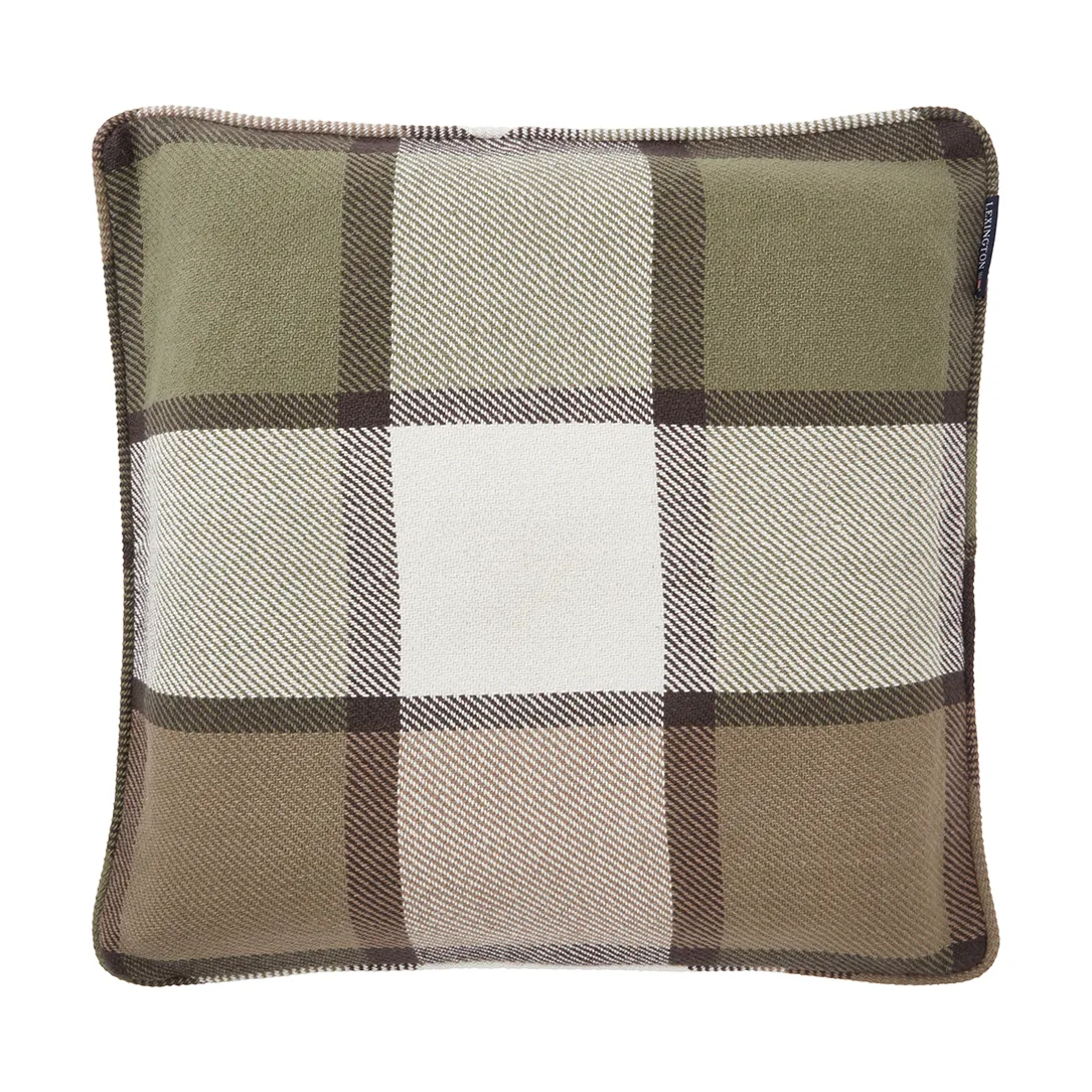 체크 heavy twill 쿠션 커버 50x50 cm, Olive Lexington | 렉싱턴
