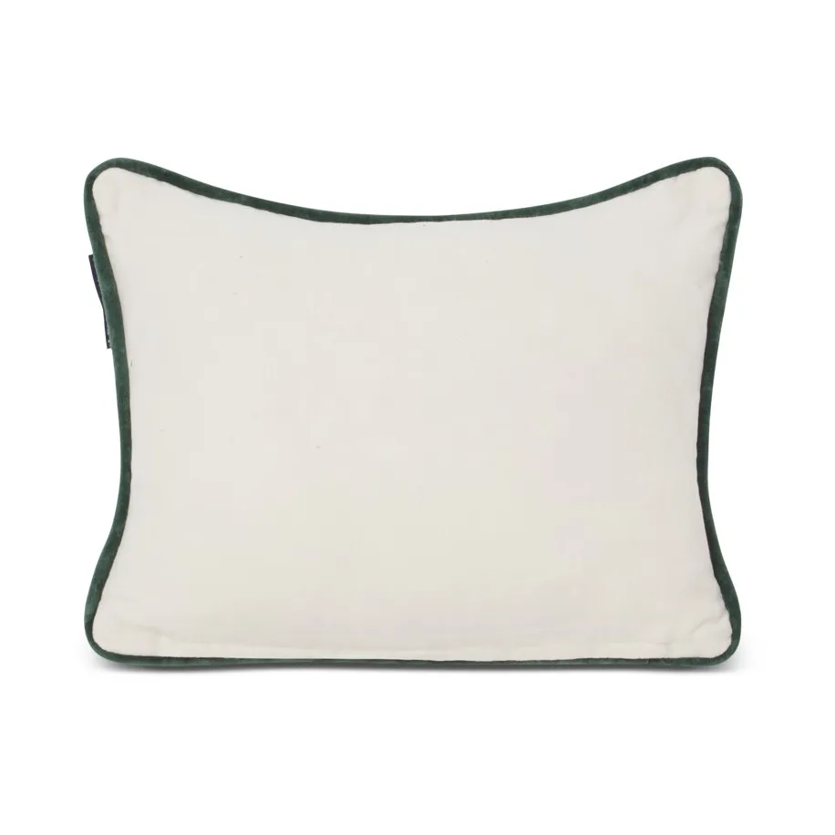 Holiday Car 오가닉 코튼 벨벳 쿠션 30x40 cm, White-red multi Lexington | 렉싱턴