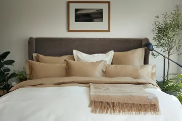 Hotel 순면 새틴 이불 커버 220x220 cm - Light beige - Lexington | 렉싱턴